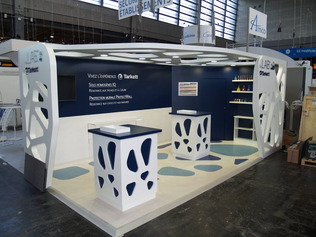 Stand exposition sur mesure tarkett lab