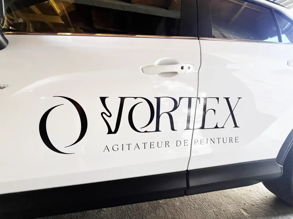Flocage véhicule Vortex cross La Rochelle