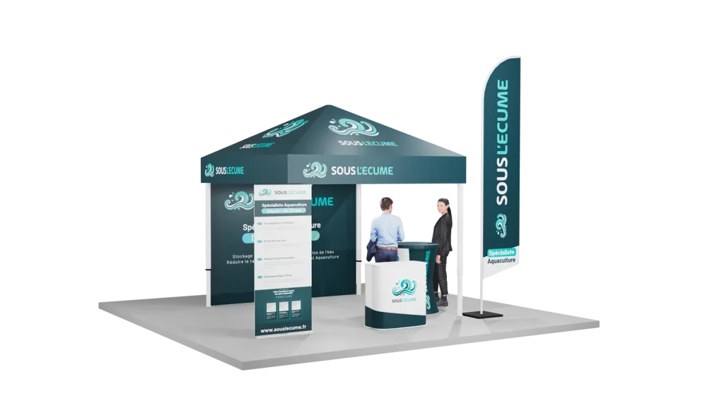 Graphiste stand parapluie